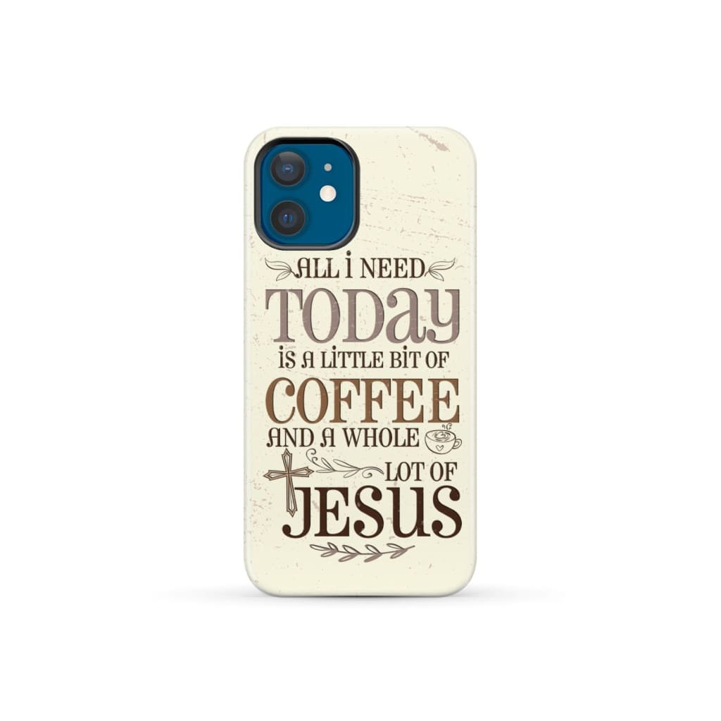 Jesus and coffee phone case Christian cases iPhone 12 Mini / Tough
