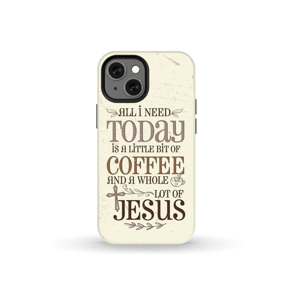 Jesus and coffee phone case Christian cases iPhone 13 Mini / Tough