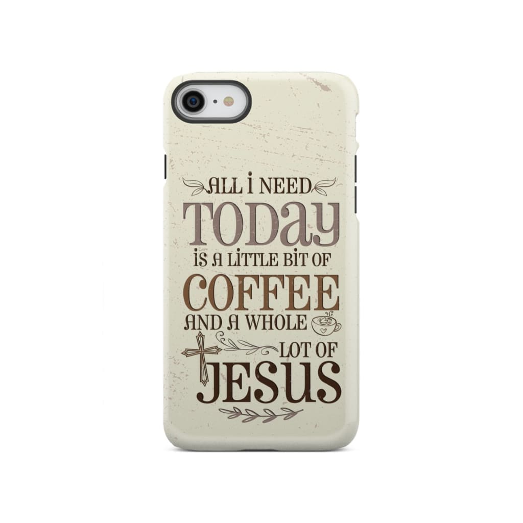 Jesus and coffee phone case Christian cases iPhone SE 2020 / Tough