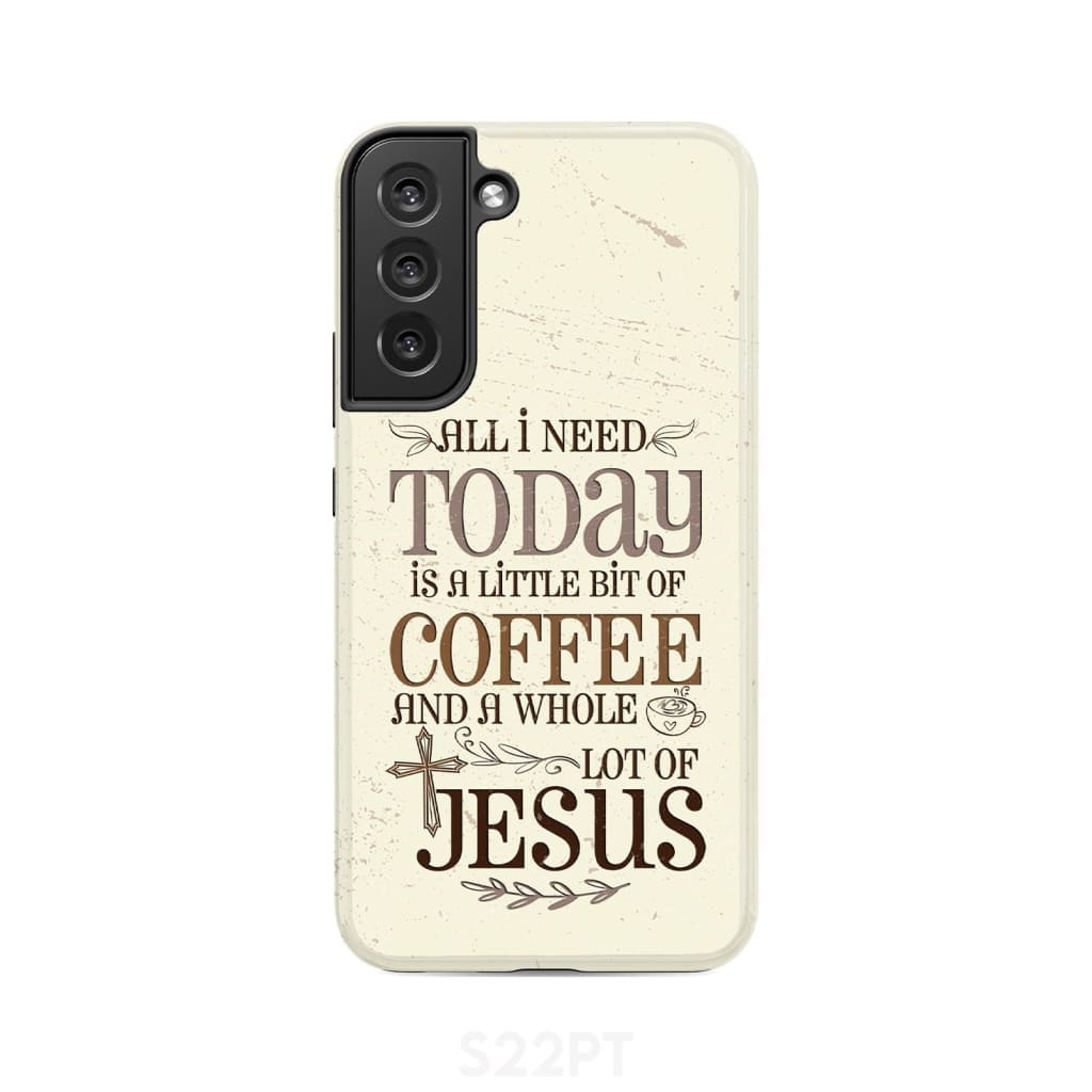 Jesus and coffee phone case Christian cases Samsung Galaxy S22 Plus / Tough