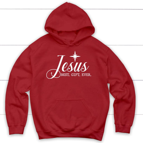 Jesus best gift ever Christian Christmas hoodie Red / S