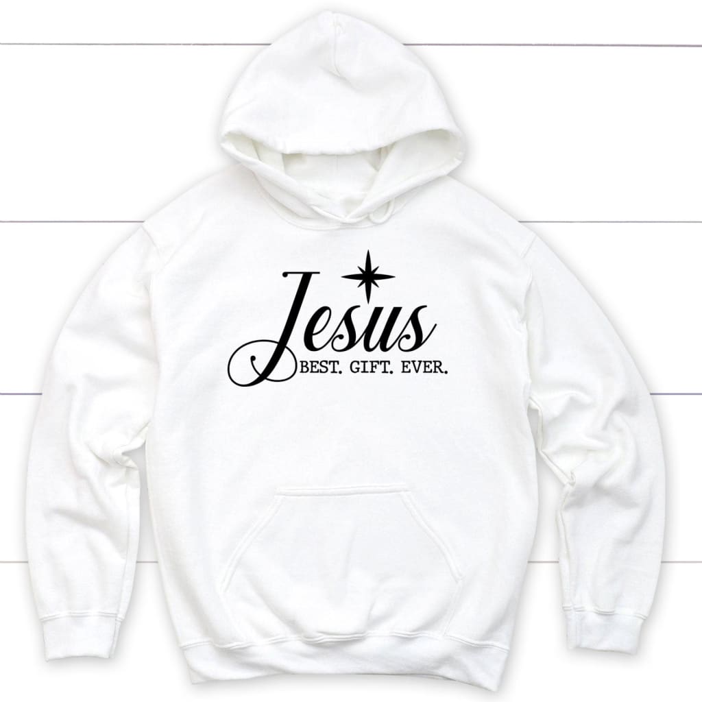 Jesus best gift ever Christian Christmas hoodie White / S