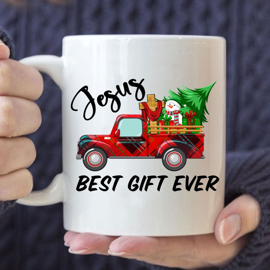 Jesus best gift ever Red truck Christmas coffee mug 11 oz