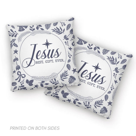 Jesus best gift ever Christian Christmas pillow