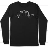 Jesus heartbeat long sleeve t-shirt | Christian apparel Black / S