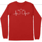 Jesus heartbeat long sleeve t-shirt | Christian apparel Red / S