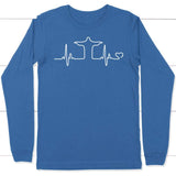 Jesus heartbeat long sleeve t-shirt | Christian apparel True Royal / S
