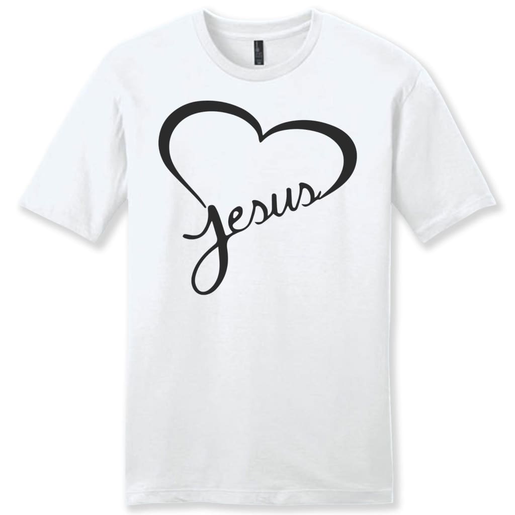 Jesus in my heart mens Christian t-shirt White / S