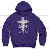 Jesus is my savior not my religion Christian hoodie | Christian apparel Purple / S