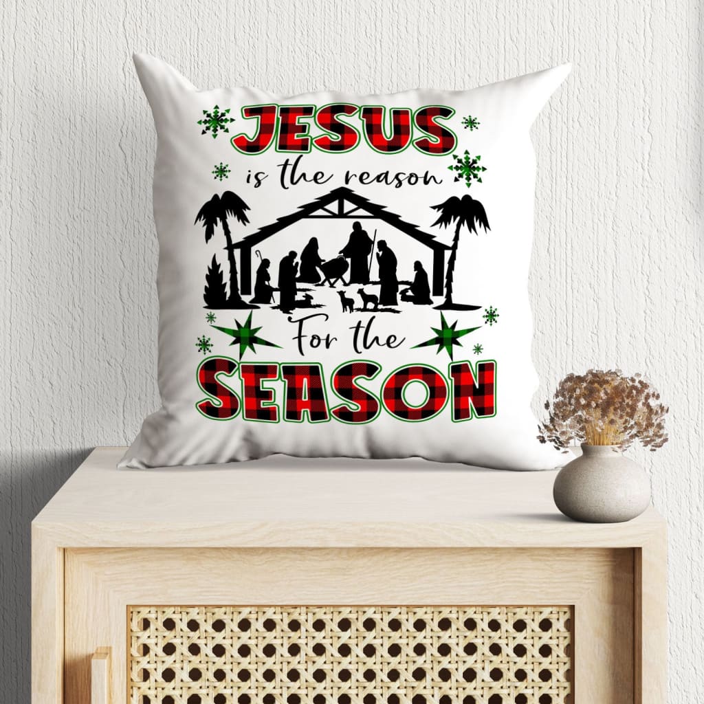 Jesus is the reason for the season pillow Christian Christmas pillows