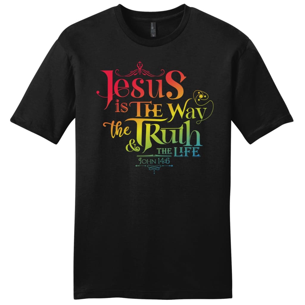 Jesus is the way the truth and the life John 14:6 Men’s t-shirt Black / S