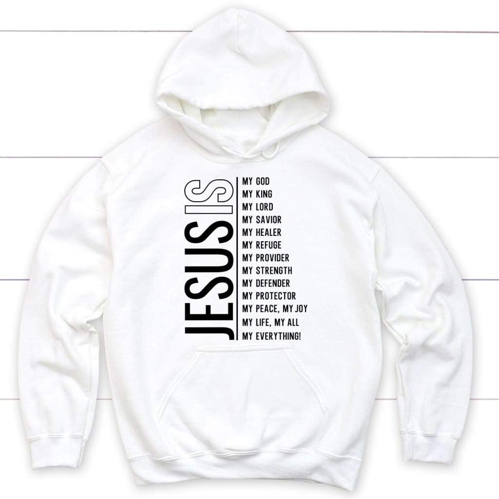 Jesus my Lord my God my all Christian hoodie White / S