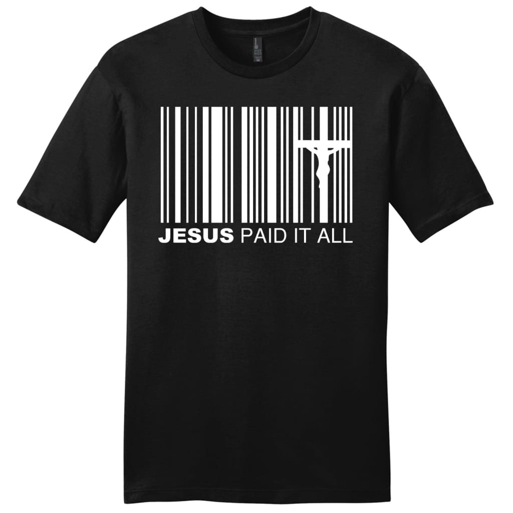 Easter Gifts, Jesus Paid It All Shirt, Men’s Christian T-shirt Black / S