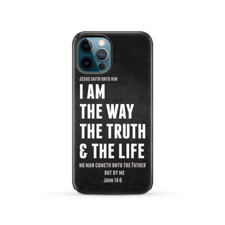 Jesus phone cases: I am the way truth and life John 14:6 Bible verse case iPhone 12 Pro / Tough
