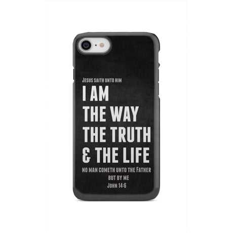 Jesus phone cases: I am the way truth and life John 14:6 Bible verse case iPhone SE 2020 / Tough