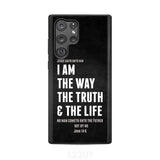Jesus phone cases: I am the way truth and life John 14:6 Bible verse case Samsung Galaxy S22 Ultra / Tough