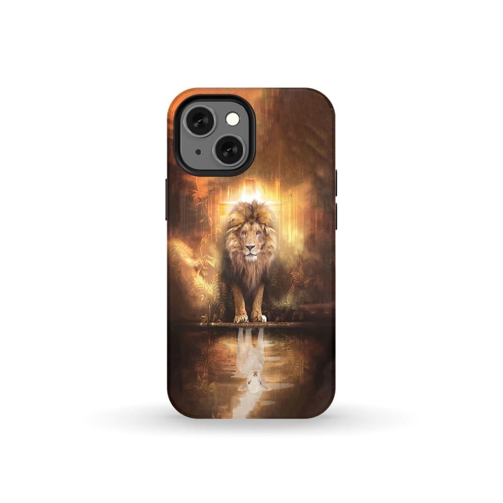 Jesus the lion lamb phone case and iPhone 13 Mini / Tough