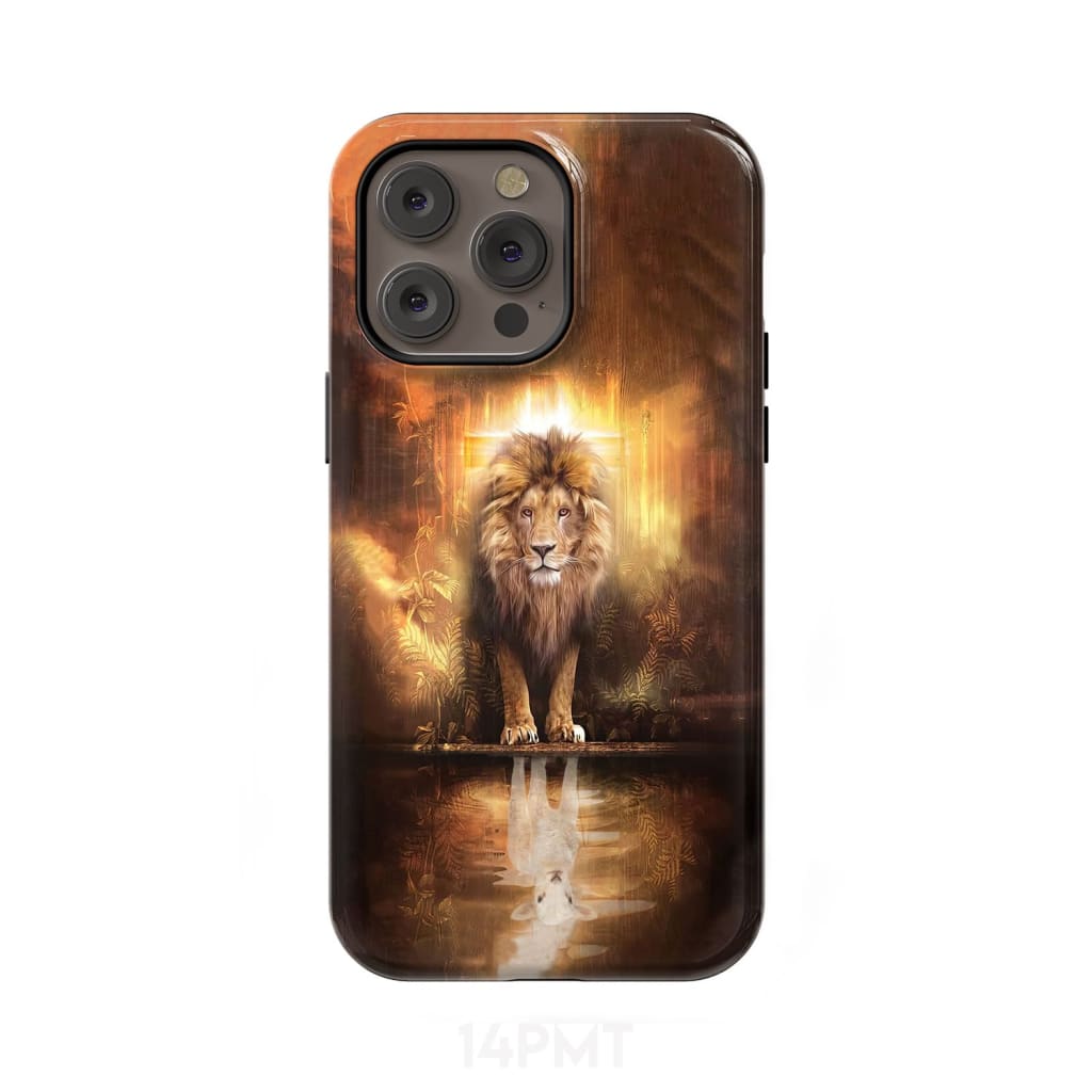 Jesus the lion lamb phone case and iPhone 14 Pro Max / Tough