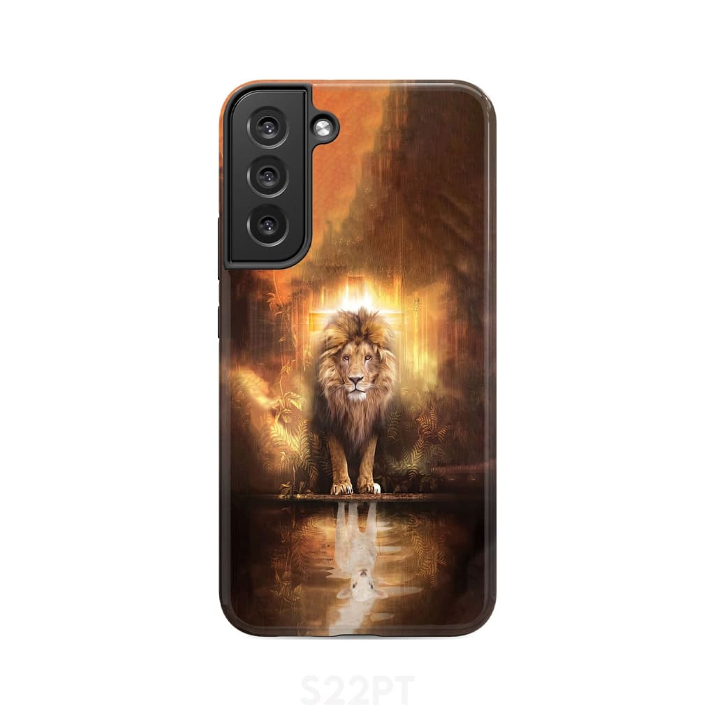Jesus the lion lamb phone case and Samsung Galaxy S22 Plus / Tough