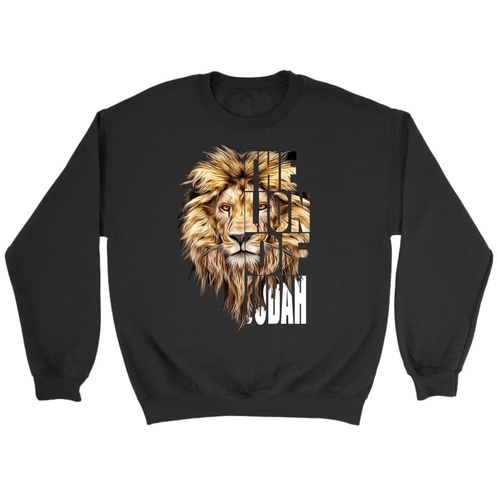 Jesus the Lion of Judah Christian sweatshirt Black / S