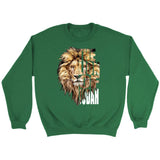 Jesus the Lion of Judah Christian sweatshirt Irish Green / S