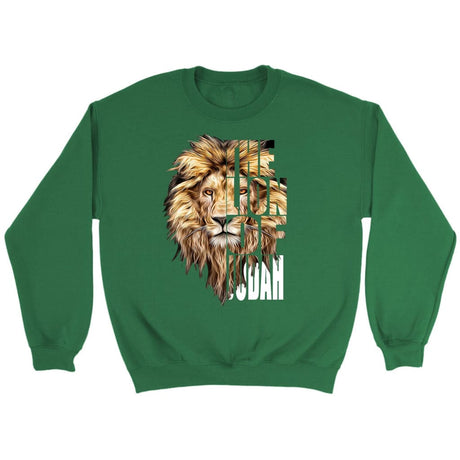 Jesus the Lion of Judah Christian sweatshirt Irish Green / S