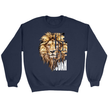 Jesus the Lion of Judah Christian sweatshirt Navy / S