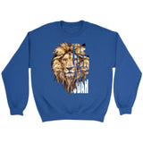 Jesus the Lion of Judah Christian sweatshirt Royal / S