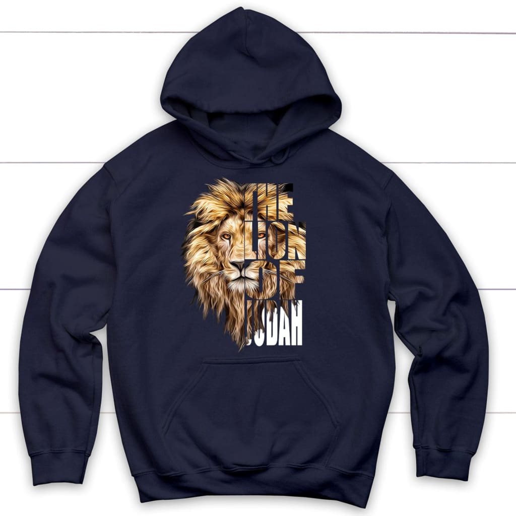 Jesus the Lion of Judah hoodie - Christian hoodies Navy / S