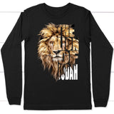 Jesus the Lion of Judah long sleeve t-shirt Black / S