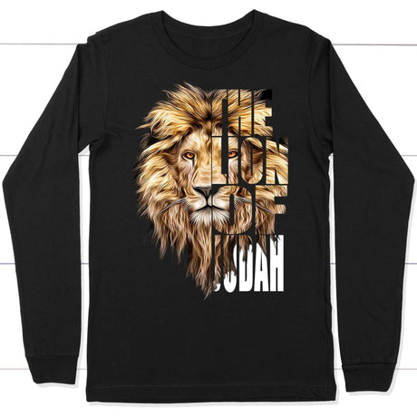 Jesus the Lion of Judah long sleeve t-shirt Black / S