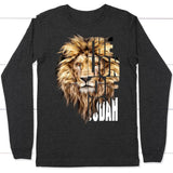 Jesus the Lion of Judah long sleeve t-shirt Dark Grey Heather / S