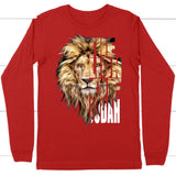 Jesus the Lion of Judah long sleeve t-shirt Red / S