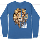 Jesus the Lion of Judah long sleeve t-shirt True Royal / S