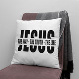 Jesus the way the truth the life Christian pillow