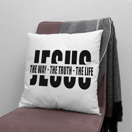 Jesus the way the truth the life Christian pillow