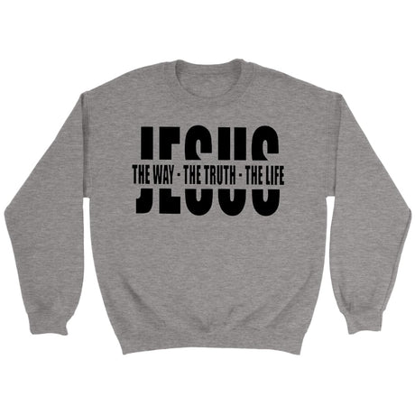 Jesus the way the truth the life Christian sweatshirt Sport Grey / S