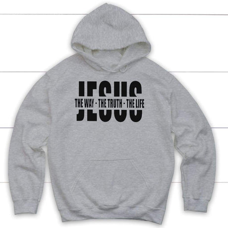 Jesus the way the truth the life hoodie - Christian hoodies Sport Grey / S