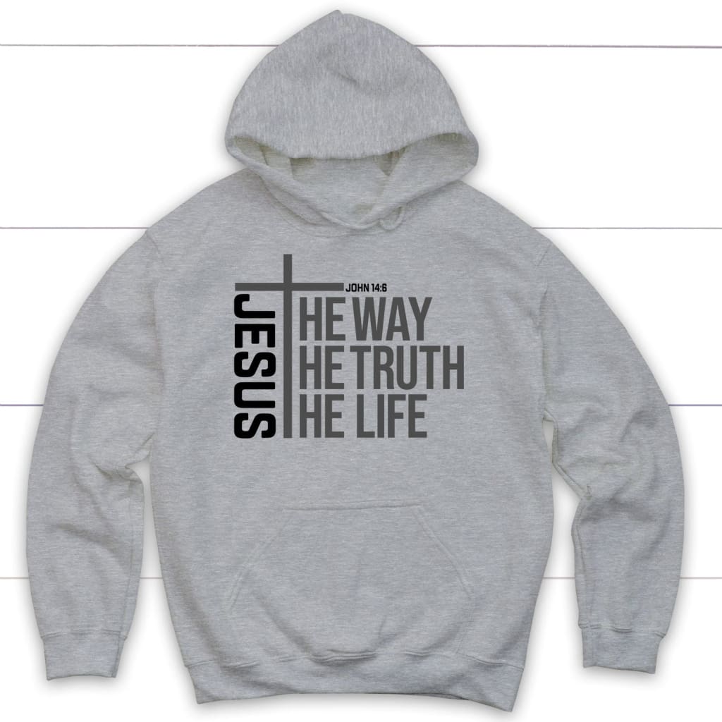 Jesus the way the truth the life hoodie Sport Grey / S
