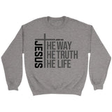 Jesus the way the truth the life sweatshirt Sport Grey / S