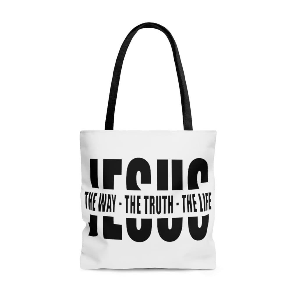 Jesus the way the truth the life tote bag Jesus tote bags 13 x 13