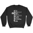 John 3:16 For God so loved the world Bible verse sweatshirt Black / S