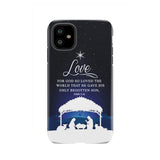 John 3:16 For God so loved the world Christmas phone case iPhone 11 / Tough