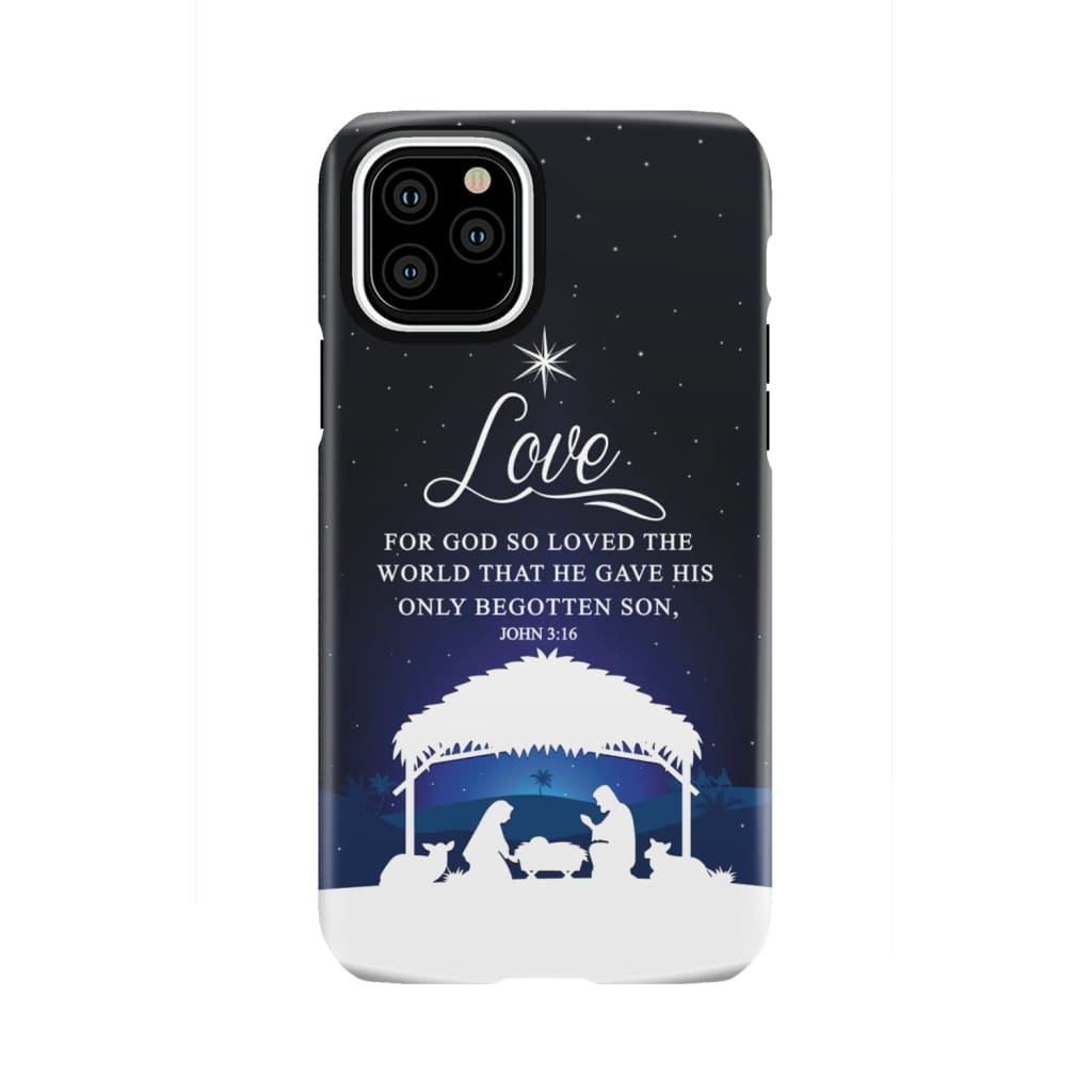 John 3:16 For God so loved the world Christmas phone case iPhone 11 Pro / Tough