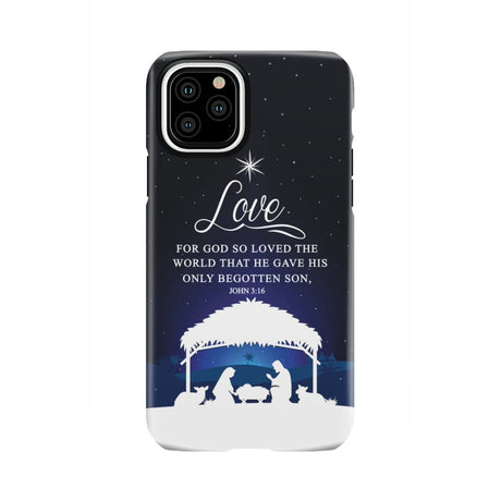 John 3:16 For God so loved the world Christmas phone case iPhone 11 Pro / Tough