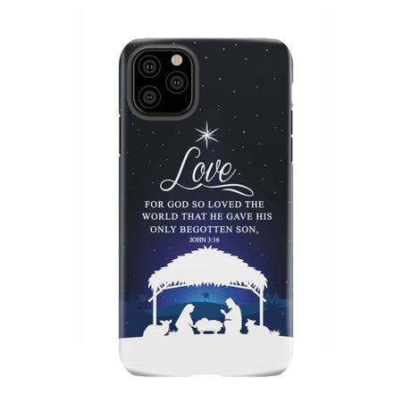 John 3:16 For God so loved the world Christmas phone case iPhone 11 Pro Max / Tough