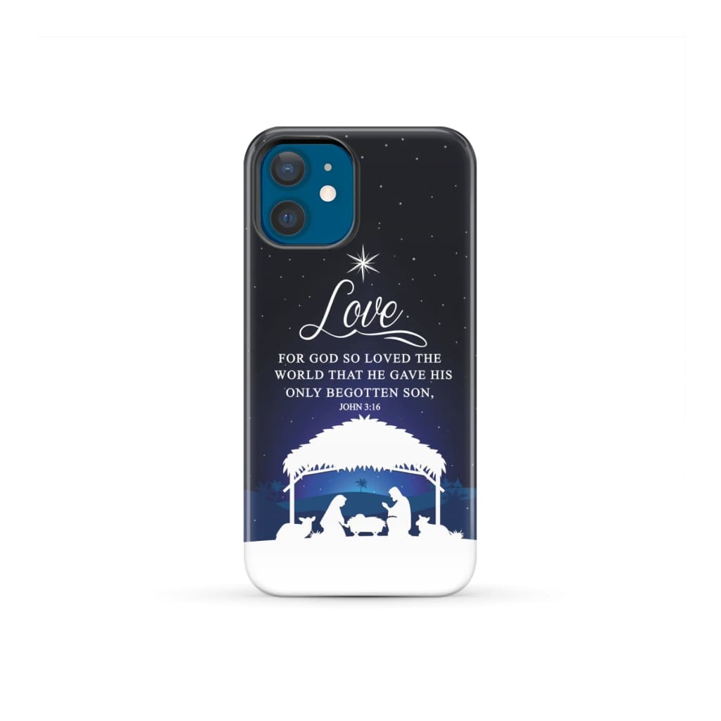 John 3:16 For God so loved the world Christmas phone case iPhone 12 Mini / Tough