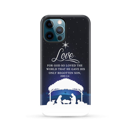 John 3:16 For God so loved the world Christmas phone case iPhone 12 Pro Max / Tough