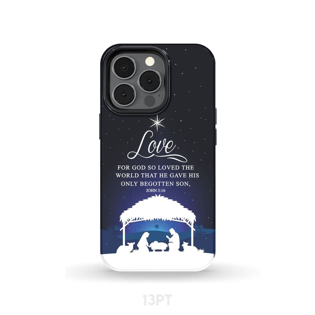 John 3:16 For God so loved the world Christmas phone case iPhone 13 Pro / Tough