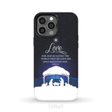 John 3:16 For God so loved the world Christmas phone case iPhone 13 Pro Max / Tough